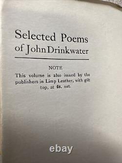 John DRINKWATER / Poèmes sélectionnés Première édition 1922 Coffret fabuleux