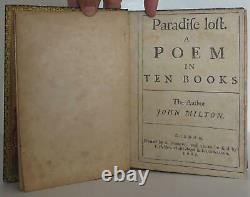 John Milton / Paradise Lost Première Édition 1669 # 1711025