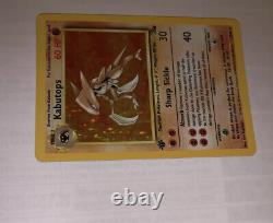 Kabutops Pokemon Card Première 1ère Édition Holo Foil Propriétaire Original Ex-mint Fossil