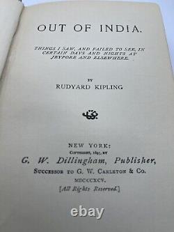 Kipling, Rudyard HORS DE L'INDE Première édition