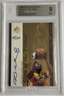 Kobe Bryant 99-00 Sp Sign Of The Times Gold Auto # 8 / 25 Bgs 9 Jersey # 1/1