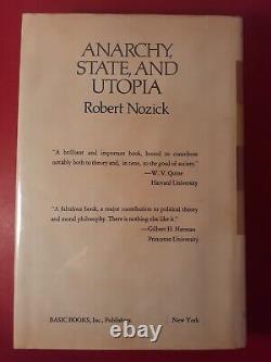 L'état De L'anarchie Et Le Libertarisme De L'utopie Par Robert Nozick Première Édition 1974 Hcdj