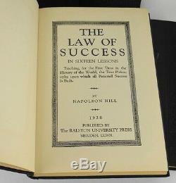 La Loi Du Succès Par Napoleon Hill 8 Livres Anciens Premier Numéro 1928