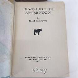 La Mort Dans L'après-midi Par Ernest Hemingway 1932 Hc 1ère Édition Première Impression