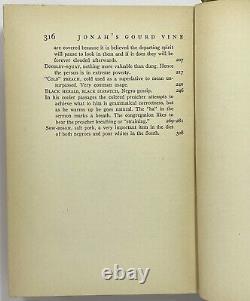 La Vigne Gourde De Jonah De Zora Neale Hurston Première Édition 1934 1ère Couverture Harlem