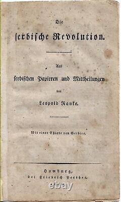 La révolution serbe - Leopold von Ranke Première édition 1829 Histoire