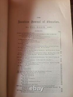 Le Journal De L'éducation De Bernard 19e C. Antique Collection De Livres De 9 Volumes