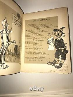 Le Merveilleux Magicien D'oz! Baum (première Édition 1899!) 1900 (porté / Mauvais État)