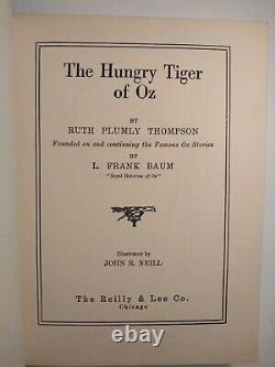 Le Tigre Affamé D'oz Première Édition 1926 Ruth Pluply Thompson Reilly & Lee Co