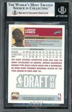 Lebron James Rookie Card 2003-04 Topps First Edition #221 Bgs 9 (9 9.5 9 9.5)