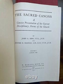 Les Canons Sacrés 2 Vol. Ensemble John Abbo Inscribed Hbdj 1952 1ère Édition Avec Supp