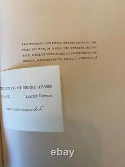 Lettres de Henry Adams (Deux Volumes) / Première Édition, 1930 & 1938