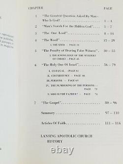 Livre Rare Qui Disent Que Je Suis - C.e. Hobbs Lansing Église Apostolique 1971 1er Ed
