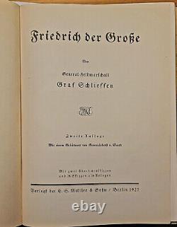 Livre ancien rare, Friedrich le Grand, Berlin 1927, première édition, 26 cartes
