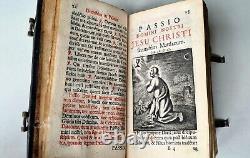 Livre de prières miniature Rare'PLANTIJN' 1716, avec de fines gravures et des serrures en cuivre