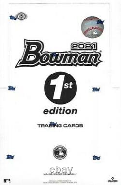 Lot Of 2 2021 Bowman 1ère Édition Sealed Box (24 Packs Chaque Boîte) En Main