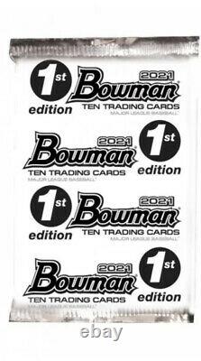 Lot Of 2 2021 Bowman 1ère Édition Sealed Box (24 Packs Chaque Boîte) En Main