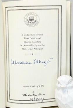 Madame la Secrétaire - Mémoire de Madeleine Albright - PREMIÈRE ÉDITION SIGNÉE Easton Press