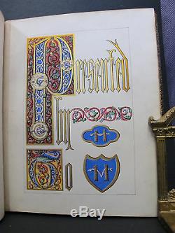 Manuscrit Christian Paraboles Lumineuse Peint Bible Main Peinture Miniatures