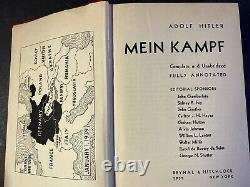 Mein Kampf Adolf Hitler 1939 Première Édition Reynal Hitchcock Très Bon Cond