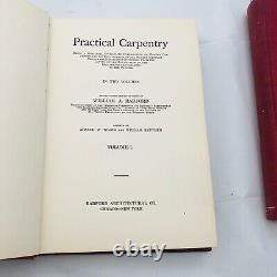 Menuiserie pratique William Radford Original 1907 Première édition Volumes 1 & 2