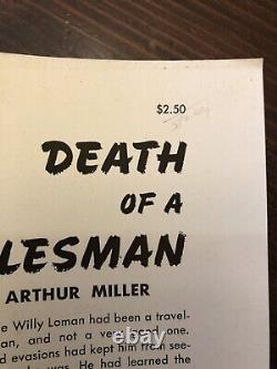 Mort d'un commis-voyageur Arthur Miller PREMIÈRE ÉDITION 1949 En très bon état avec JAQUETTE ORIGINALE
