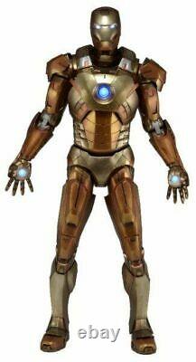 Neca Iron Man Midas Gold Armor Mark XXI 1/4 Échelle 18 Marvel Action Figure Nouveau