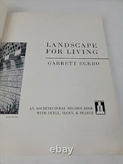 Paysage pour vivre Garrett Eckbo HC 1950 Première édition HCDJ