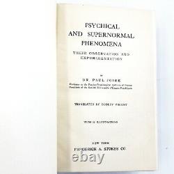 Phénomènes Psychiques Et Supernormaux De Paul Joire 1918 Première Édition U. S