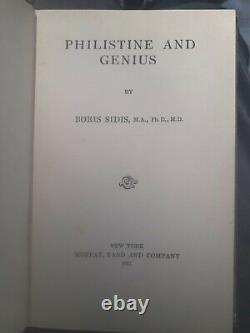 Philistin et Génie. Boris Sidis. 1911. Première édition / Troisième impression.