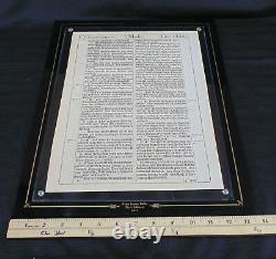 Premier Roi D'editon James Bible Premier Feuille D'édition De 1611 Avec Coa Framed S. Marke