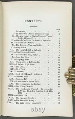 Première Édition H. Rawnsley Sonnets Aux Anglais Lakes Longmans, Green 1881