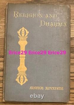 RELIGION ET DHARMA RARE par Sister Nivedita Première Édition 1915