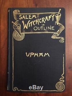 Rare 1891 Salem Witchcraft Schématiquement Caroline Upham, Witch Trials Occulte, 1er