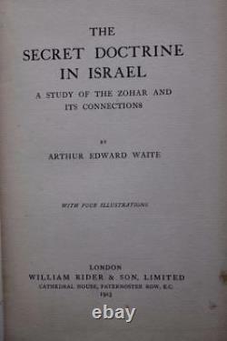 Rare 1sted 1913 Secret Doctrine En Israël Zohar Kabal Cosmologie Sciences Occultes