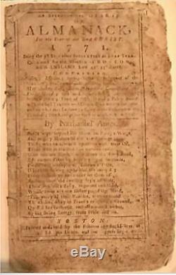 Rare Première Édition De Benjamin Franklin Epitaph! Ames Almanach Pauvre Richard 1771