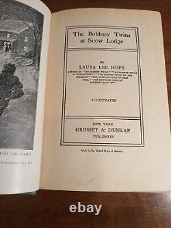 Rare Vintage Les jumeaux Bobbsey au chalet de neige 1ère édition 1913 Laura Lee Hope