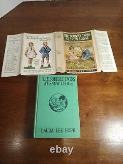 Rare Vintage Les jumeaux Bobbsey au chalet de neige 1ère édition 1913 Laura Lee Hope