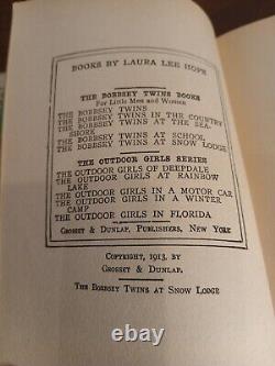 Rare Vintage Les jumeaux Bobbsey au chalet de neige 1ère édition 1913 Laura Lee Hope