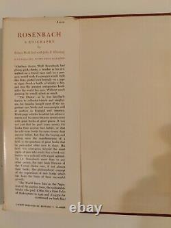 Rosenbach Biographie De John Fleming, Edwin Wolf (1re Édition, 1960)