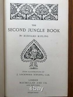 Rudyard Kipling Le Livre De La Deuxième Jungle Première Édition Rare