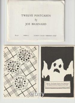 Série de cartes postales de la première édition épuisée par le poète/artiste Joe Brainard de New York