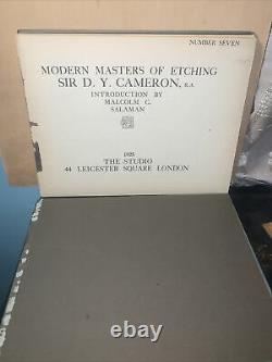 Sir D. Y. Cameron Modern Masters Of Etching 1925. 12 Plaques