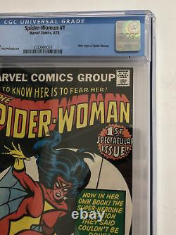 Spider-woman 1 Cgc Grade 9.4 Owithw Pages 1978 Marvel Comics Nouvelle Histoire D'origine