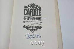 Stephen King Signé 'carrie' 1ère Et 1ère Édition Livre D'imprimerie P6 Beckett Coa