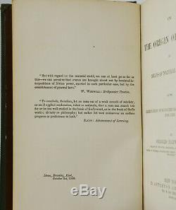 Sur L'origine Des Espèces Charles Darwin Première Édition Américaine 1860 1er Edition