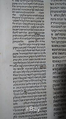 Talmud De Babylone Tractate Menachot Venezia Bomberg 1522 Première Édition En Hébreu