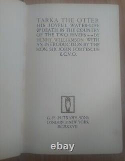 Tarka loutre Première édition 1927 Édition limitée Henry Williamson
