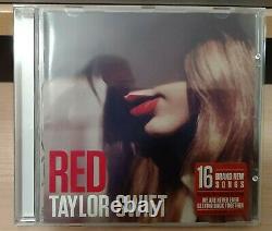 Taylor Swift Rouge Original Signé / Autographié CD Slipcase Avec Coeur