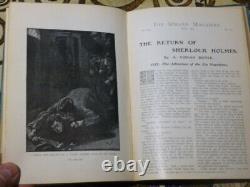 The Strand Magazine Sherlock Holmes 1ère Édition Antique Hardback Volume 27